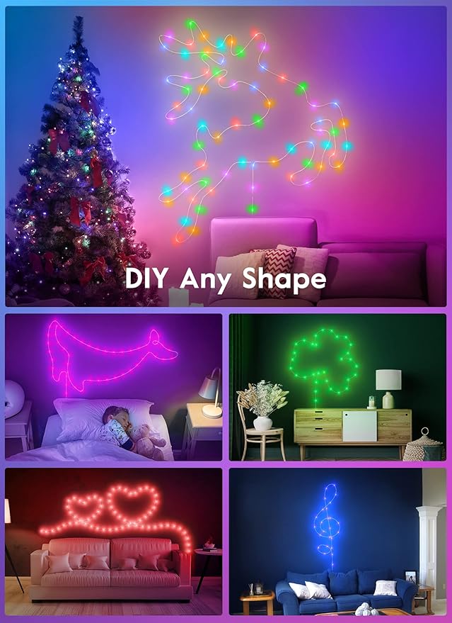 Minetom Fairy Lights Color Changing - 33FT 100 LED String Lights with Remote,11 Modes, USB Fairy Lights Indoor, Twinkle Christmas Fairy Light for Bedroom Indoor Classroom