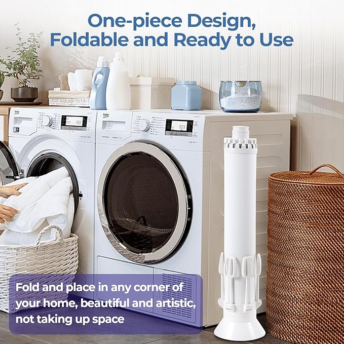 GCCSJ 3 Tier Portable Collapsible 4-Legged Clothes Drying Rack,Foldable Laundry Drying Rack with 4 Pulleys with and Shoe Holders for Indoor Outdoor Space Saving