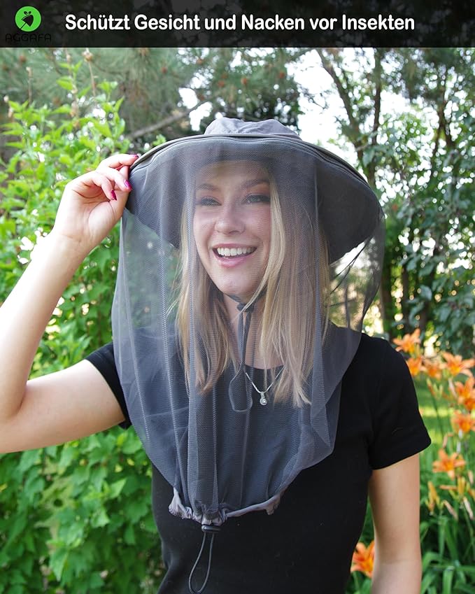 Mosquito Head Net Hat, Providing a Physical Barrier to Help Keep Mosquitoes and Bugs Away from Your Face