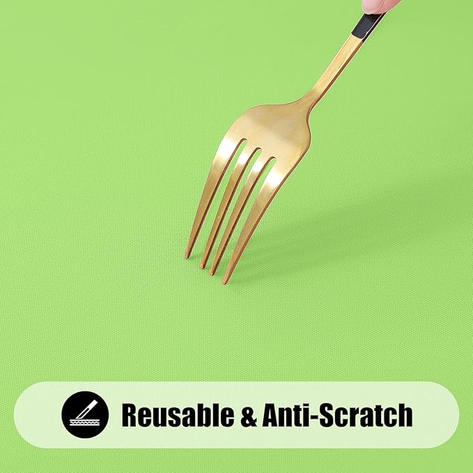 Smiry 2 Pack Rectangle Picnic Table Cloth, Waterproof Elastic Fitted Tablecloths, Washable Polyester Rectangular Patio Table Cover for Camping, Indoor and Outdoor (Lime Green, 30"x72")