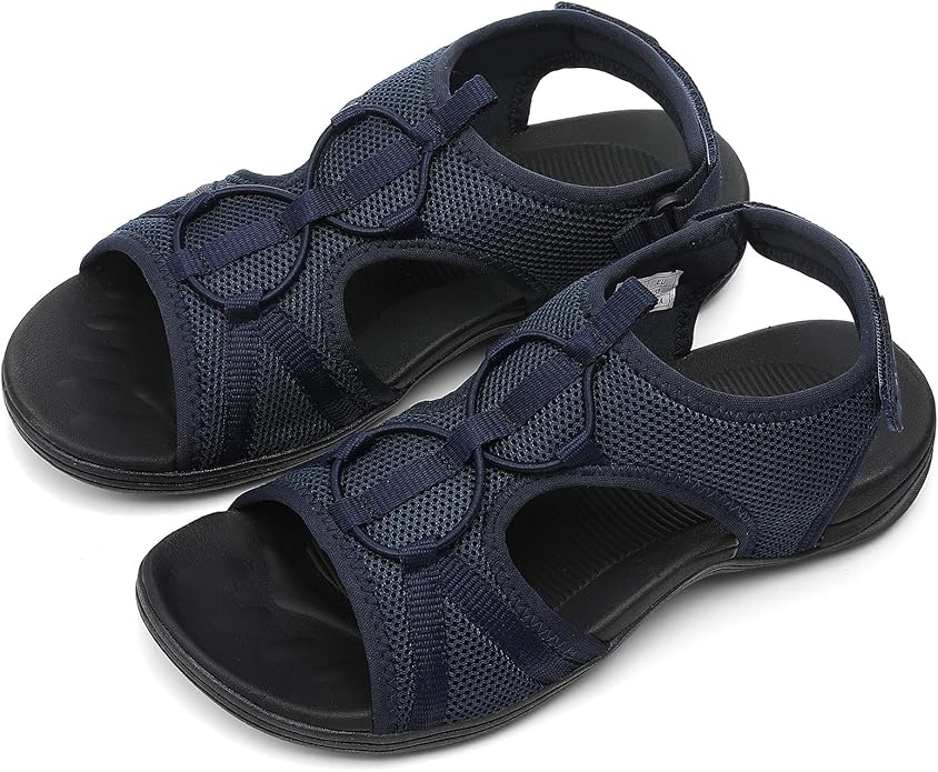 UBFEN Womens Hiking Sandals Comfortable Walking Sandals Summer Sport Breathable Arch Support