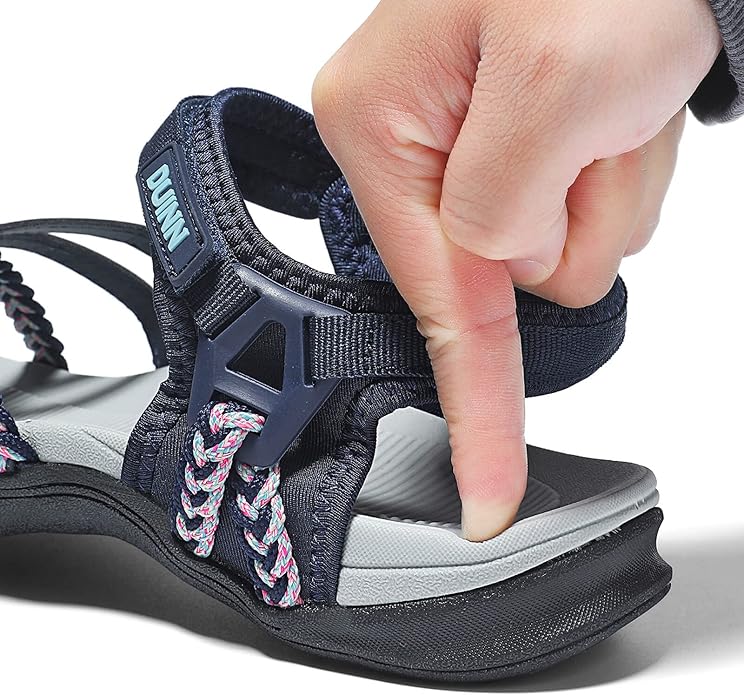 UBFEN Womens Hiking Comfort Sport Sandals Beach Vacation Camping Casual Sport Sandals with Adjustable Straps and Arch Support