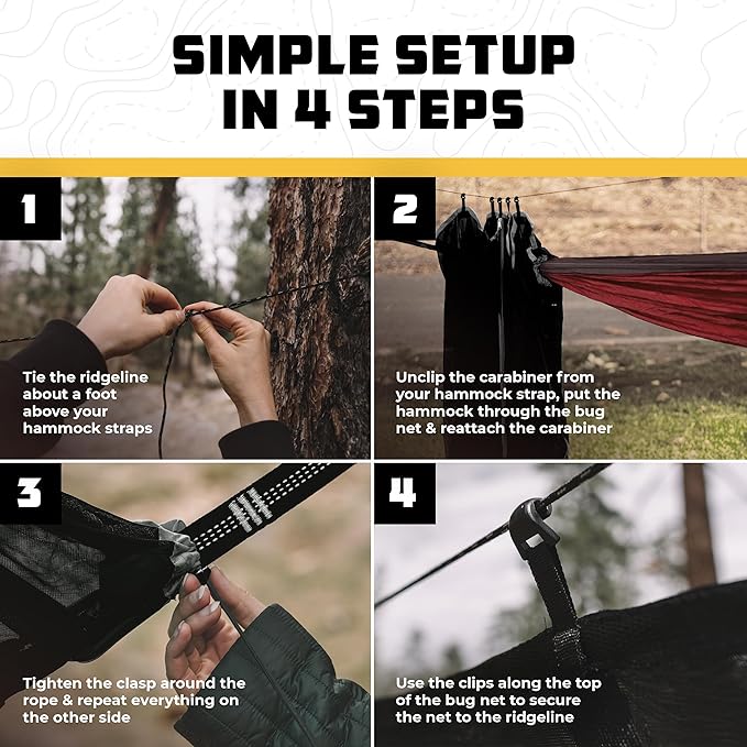 Wise Owl Outfitters Hammock Bug Net – Mosquito Net for Hammock, Lightweight Bug Netting for Camping, Hiking, Backpacking, Forest & Outdoor Use