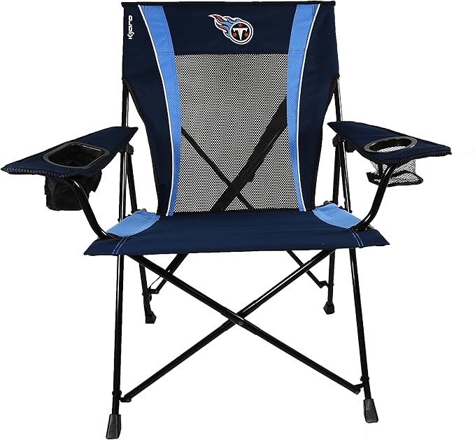 Kijaro Sports Fan Folding Chair, 26" L x 35.5" W x 37" H, Tennessee Titans