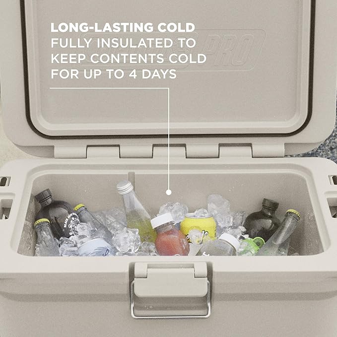 Coleman Pro Heavy-Duty, Desert Sand, 45qt Ultra-Light Premium Hard Cooler, Extra-Thick Insulation Keeps Ice up to 4 Days, 74-Can Capacity