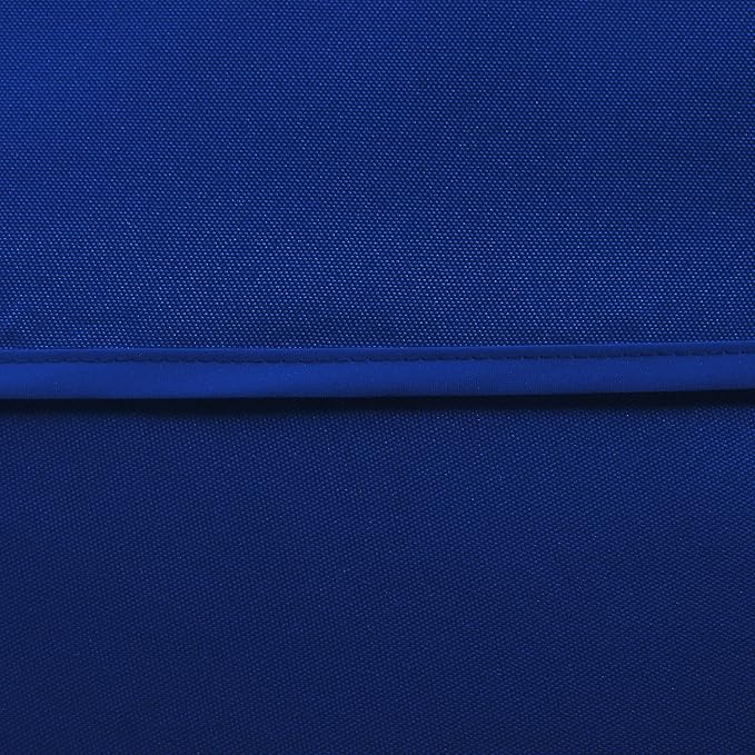 LUSHVIDA Round Outdoor Tablecloth with Umbrella Hole and Zipper, 60 Inch Blue, Washable Waterproof Table Cloth Spill Proof Wrinkle Free Table Cover for Patio Spring Summer Picnic BBQS