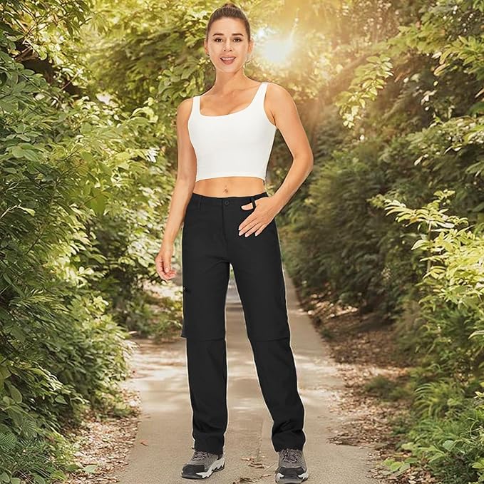 Women's Hiking Pants Convertible Zip Off Lightweight Quick Dry Outdoor Travel Camping Safari fising Pants