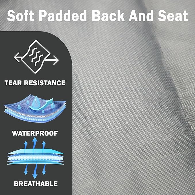 Outdoor Folding Camping Chair -Oversize Camping Chairs for Adults,Support 400lbs with Pillows & Cup Holders & Cooler Bags- Heavy Duty Collapsible Chairs for Sports Garden Beach Fishing(Bluegray)