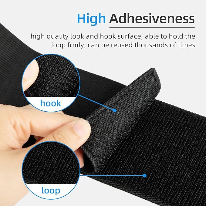 Comfytemp Ice Pack Strap, Stretchable, Reusable, 4pcs, Ice Belt Extender Straps, Stretch Straps, Elastic Hook and Loop Extension Straps Add Length to Most Ice Packs, Multiple Uses