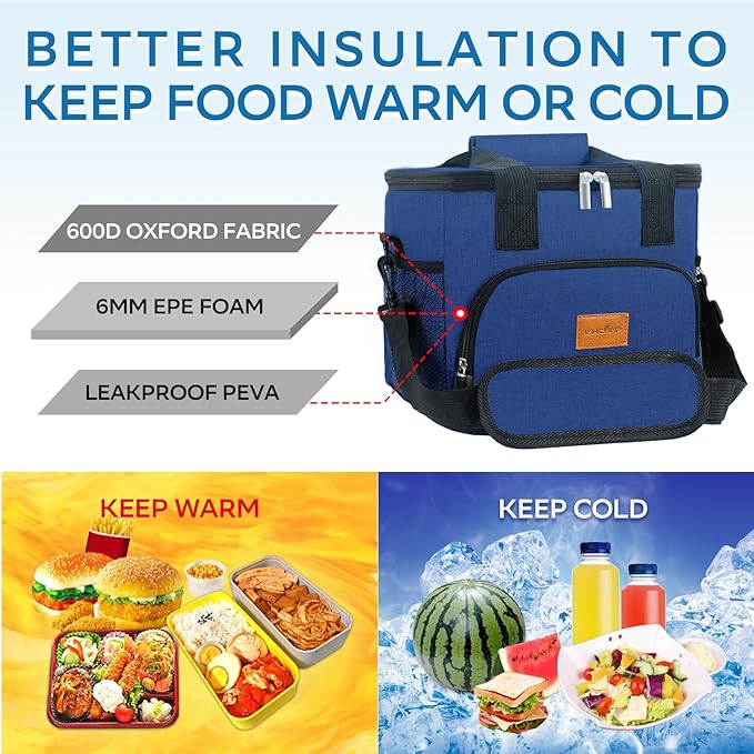 Portable Soft Cooler Bag - 24/60 Can Insulated Camping Cooler, Leakproof Collapsible Soft Sided Cooler for Drink, Suitable for Picnic, Beach, Outdoor, Lunch, Work, Ice Chest