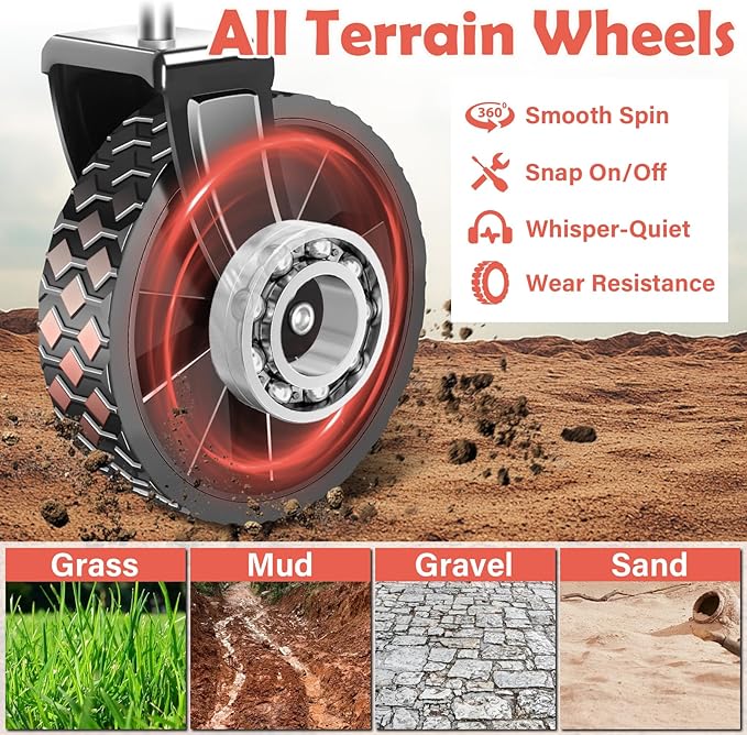 Wagons Carts Foldable, 360 Lbs with Adjustable Handle, Black Lightweight Portable, Collapsible Wagon for Beach Trip, Camping, Shopping, Sports, Travel, Picnic and Grocery with 2 Drink Holders