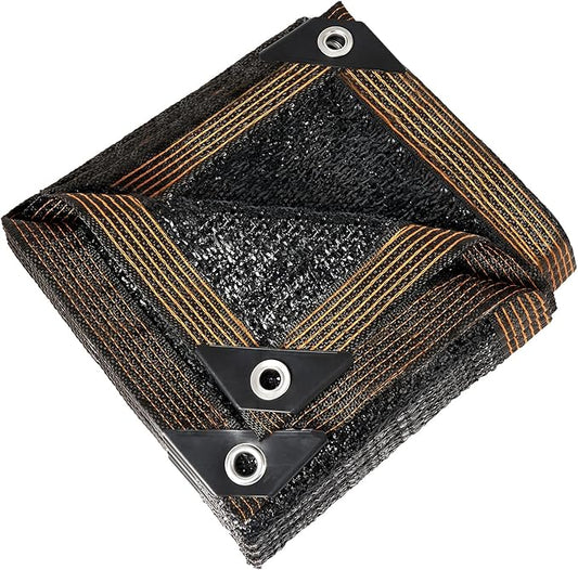 Black Shade Cloth, FT Sun Shade Net with Grommets, Garden Sunblock Shade Cloth Shading for Greenhouse, Plant, Pergola, and Backyard Patio (50%-Black, 20 x 20 FT)
