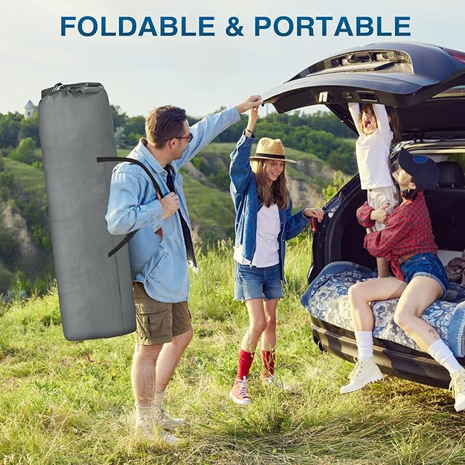 ZENPETIO Oversized XXL Folding Camping Cot, Heavy Duty Sleeping Cot for Adults with Mattress and Pillow, Portable Cot Bed with Carry Bag for Outdoor Camp Travel Home Guest Office, 78x32x18