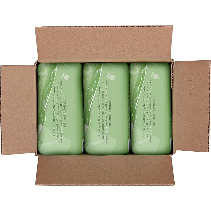 Burt's Bees Back To School Dorm Essentials, Aloe Vera Face Wipes, for Sensitive Skin, Soothing Makeup Remover & Facial Cleansing Towelettes, 30 Ct. (3-Pack)
