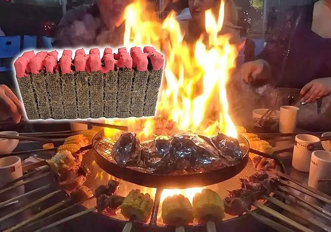 Barbecue Natural Wax Infused Wooden Match Grill Fireplace Waterproof Party Camping Hiking Bushcraft Outdoor + Free Tin Container (2 x 20 Matches)