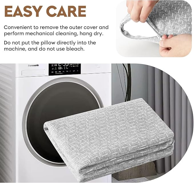 Travel Pillow Breathable Cover, Compressible Memory Foam Pillow Medium Firm for Travel Airplane Car Hiking Camping Outdoor