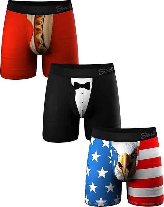 Shinesty Hammock Support Mens Boxer Briefs with Pouch