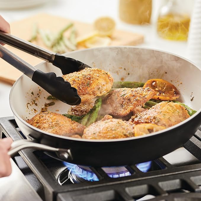 KitchenAid Hard Anodized Ceramic Nonstick Frying Pan/Skillet, 12.25 Inch, Matte Black