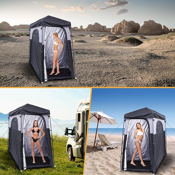 CDEN Camping Shower Tent, Outdoor Shower Enclosure, Camping Shower, Outdoor Bathroom, Pop Up Changing Tent, Oversize