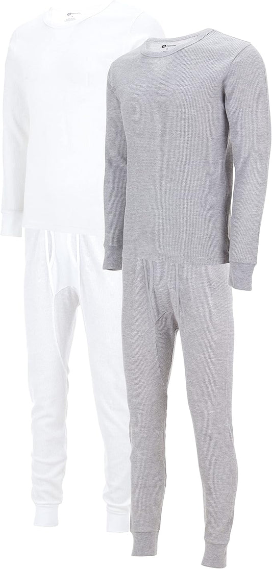 DARESAY Mens Thermal Long Sleeve Shirt & Pant - Base Layer for Tshirts & Jackets - Long Johns For Men Base Layer Set (2-Sets)