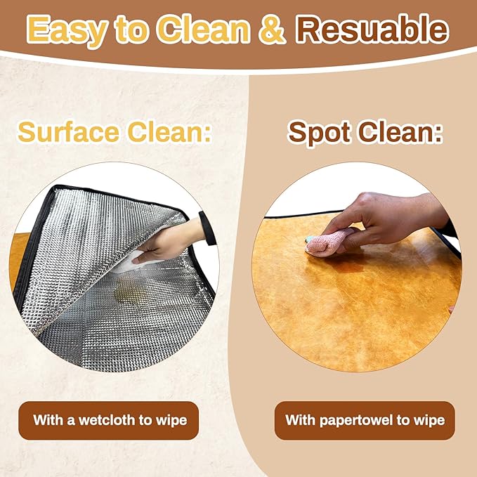 BBQ Blanket for Resting Meat, 18 Inch Smoker Meat Resting Blanket for Brisket, Beef, Turkey, Wide Mouth Meat Insulated Resting Bag for Smoking, Grilling, Camping