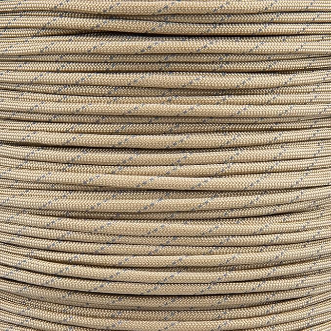 Paracord Planet Reflective 550lb Paracord – 7 Strand Type III Nylon Parachute Cord for Outdoor Visibility, Hiking, and Crafting – 30+ Colors and 4 Length Options