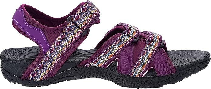 WHITIN Women’s Hiking Sandals with Arch Support | Adjustable Hook and Loop Straps | Durable Sport Sandals for Outdoor Adventure