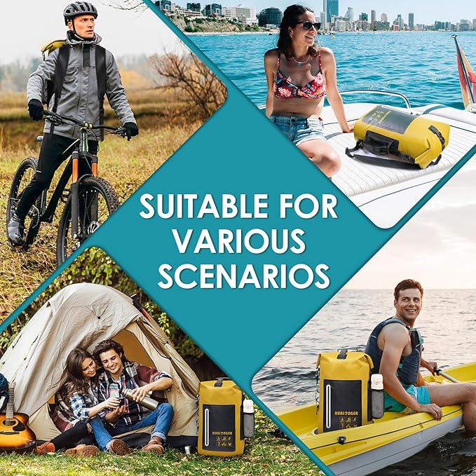 Dry Bag Backpack 20L/30L/40L- Roll Top Closure Bag - Heavy Duty Dry Bags Waterproof - Lightweight Durable Floating Dry Bag with IPX8 Waterproof Phone Case