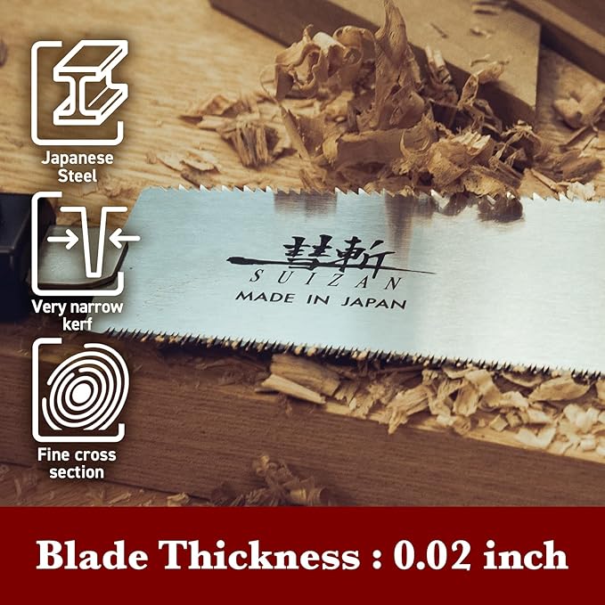 SUIZAN Ryoba Double Edge Saw 7" - Professional Japanese Pullsaw Handsaw Woodworking Tools
