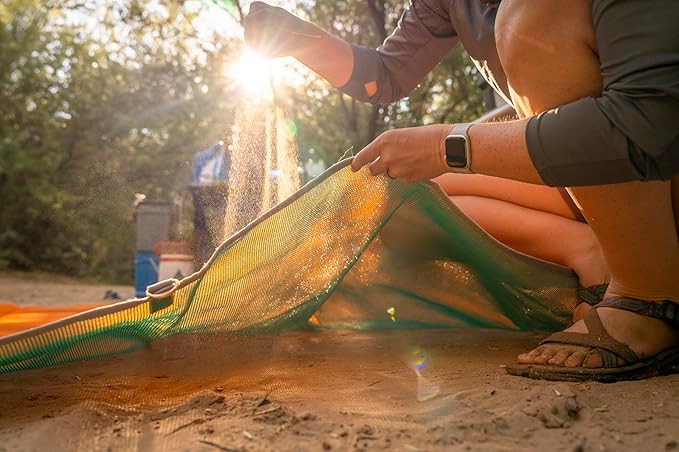 CGEAR Original Sand-Free Outdoor Rug Camping Mat - Water-Resistant & Anti-Fade Material - Military-Grade - Reversible Design - Area Rug for Beach, RV, & Picnics - Includes Travel Bag