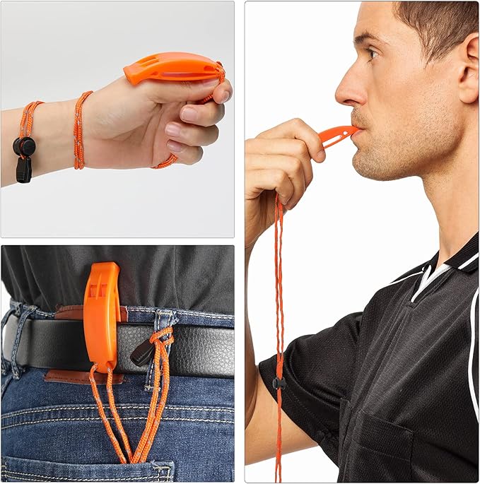 Whistle, Super Loud Emergency Whistle with Lanyard, Ideal for Boating, Swimming, Kayaking, Water Survival, Hiking, Camping