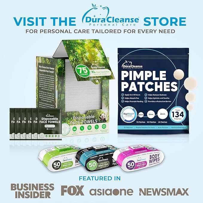 XL Body Wipes for Adults Bathing No Rinse - 50 Ct. + 4 Travel Shower Wipes - 9"x12" Thick Cleansing Bath Wash Sheets for Elderly Incontinence, Men & Women - Camping Essentials Disposable Washcloths