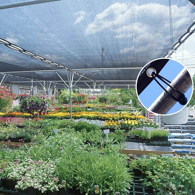 Agfabric 70% Shade Cloth 10X 10ft Sun Shade Fabric Sunblock Shade Cloth with Grommets for Garden Patio, Black