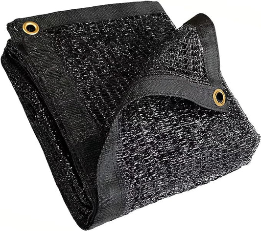 8x25 Ft Shade Cloth for Garden, 90% Black Sun Shade Fabric with Grommets for Plants Heat Protection, Outdoor Sunblock Mesh Cover for Greenhouse, Balcony, Deck, Porch, Carport, Pool