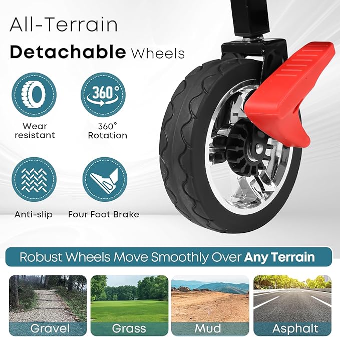 Collapsible Wagon with Canopy,330lbs Cart, Collapsible Foldable Garden Cart- with Adjustable Push Pulling Handles Outdoor Utility Wagon for Beach Garden Camping, Blue