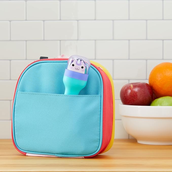 ZOKU Kids Pocket Utensil Set, Unicorn - Stainless Steel Fork, Knife, and Spoon in Case - Portable Design for Travel, School, Picnics, Camping and Outdoor Home Use