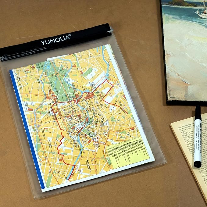 Waterproof Bags Large Size 3 Pack, Clear Watertight Pouch Holder for Document Map Camera Mobile Phone Car Key, fits Kayaking Boating Hiking Water Sports