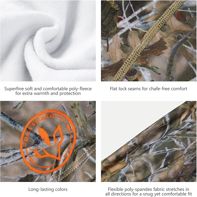 BASSDASH Winter Balaclava Fleece Ski Mask Ninja Hood Neck Warmer Fishing Hunting