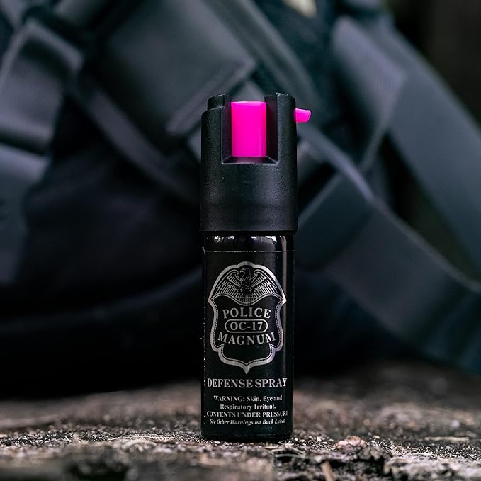 POLICE MAGNUM Mini Pepper Spray Self Defense Canisters- Max Heat Strength- Small & Discreet - Made in The USA (10 Pack 1/2oz Twist Lock)