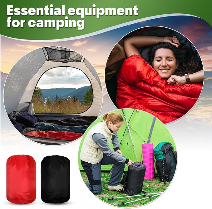 Tudomro 16 Pack Camping Sleeping Bags Bulk Adults Envelope 4 Season Cold Warm Weather Lightweight Waterproof Compact Backpacking Sleeping Bag for Travel Hiking