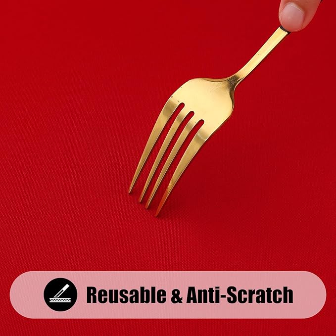 Smiry 2 Pack Rectangle Picnic Table Cloth, Waterproof Elastic Fitted Tablecloths, Washable Polyester Rectangular Patio Table Cover for Camping, Indoor and Outdoor (Red, 30"x96")