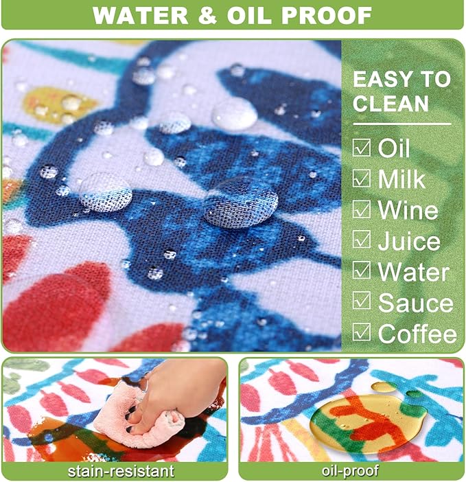 Fitted Picnic Table Cover with Bench Covers Waterproof Elastic Edges Rectangle Patio Tablecloth Outdoor Camping Essentials Stuff Rv Accessories Summer Trip Travel Supplies Party Camper Gifts, 8 ft