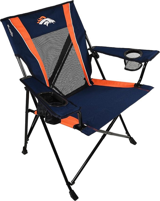 Kijaro Sports Fan Folding Chair, 26" L x 35.5" W x 37" H, Denver Broncos