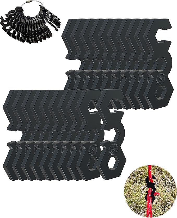 NACETURE Aluminum Alloy Rope Tensioner Tent Guyline Cord Adjuster for Camping, Hiking, Backpacking