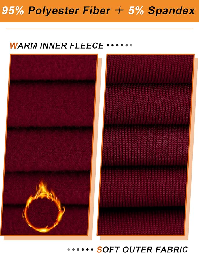 URATOT 3 Sets Women's Thermal Underwear Set Fleece Lined Long Johns Thermal Underwear Base Layer for Women Cold Winter