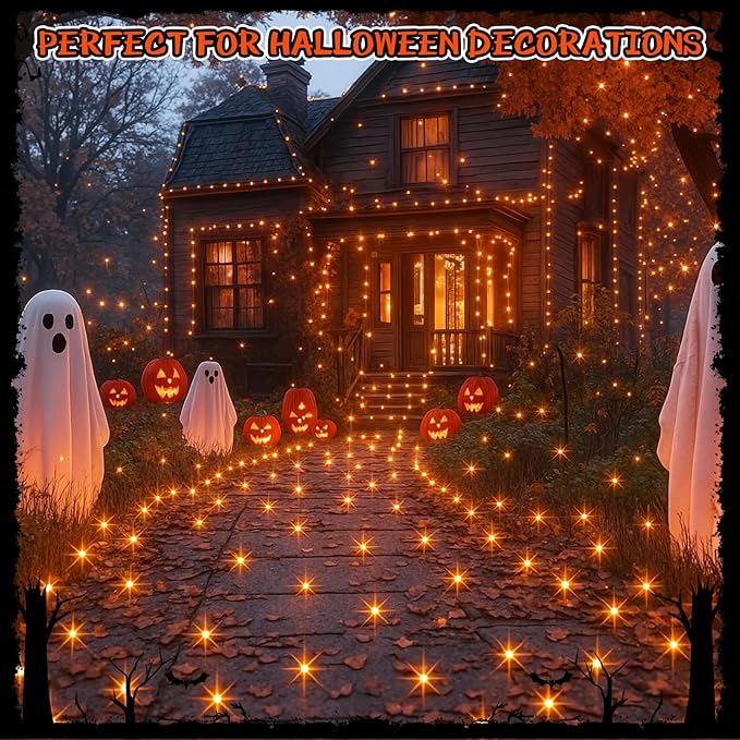 Macarrie Fairy Lights USB Powered 16 ft 50 LED String Lights Plug in for Xmas Indoor Outdoor Party Wedding Home Festival Tree Garden Decoration(Orange,3 Pcs)