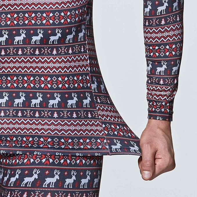 TSLA Men's Thermal Underwear Set, Microfiber Soft Fleece Lined Long Johns, Winter Warm Base Layer Top & Bottom