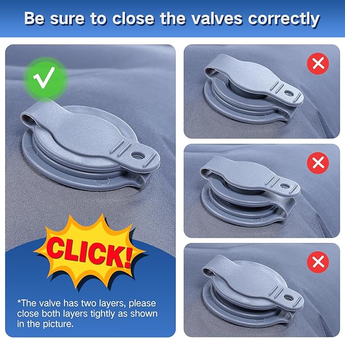 Camping Sleeping Pad, Extra Thick 5 Inch Camping Mat with Pillow Built-in Foot Pump Inflatable Sleeping Pads Compact for Camping Backpacking Hiking Traveling Tent