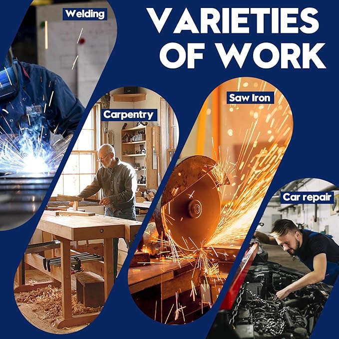 QeeLink Welding Jacket Split Leather Sleeves | Premium Flame Resistant Cotton Body Welder Jackets