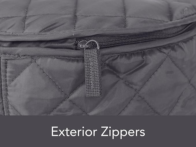 Covermates Keepsakes - Serveware Storage - Padded Protection - ID Window - Stain Resistant - Machine Washable - China Storage, Slate